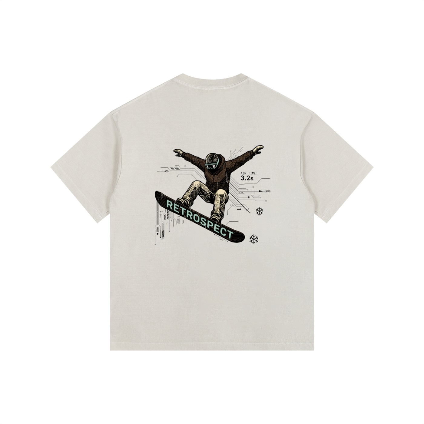 Sci-fi Snowboarder tee